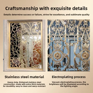 Panneaux de séparation en acier inoxydable ajourés et sculptés en <span class=keywords><strong>aluminium</strong></span>, style européen, pour entrée de villa et hall d'entrée - Product Image 5