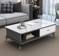 Table basse moderne en bois réglable avec panneau décoratif, idéale pour le salon - Meilleures ventes