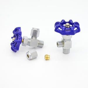 High Quality Thickened Brass H62 10mm Compression Fitting Straight-Through <b>Needle</b> <b>Valve</b> - Product Image 1