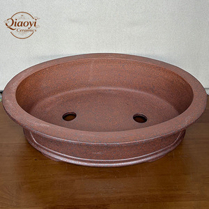 Maceta Retro de Arcilla Morada, Grande, Ovalada, Sin Esmaltar, Estilo Yixing, para Bonsái, Diseño Cerámico Elegante y Simple, con Orificio de Drenaje, Ecológica para el Hogar - Product Image 4