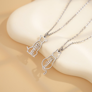 Collar y Pulsera Personalizados con Nombre <span class=keywords><strong>de</strong></span> Mascota en Acero Inoxidable, Cadena Ajustable, Regalo Personalizado para Mascotas - Product Image 2