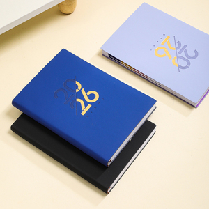 Agenda Diaria YUFINO 2026 A5 de PU, Cuaderno Almanaque, Costura con Hilo de Cuero Multicolor, Logotipo Personalizado Impreso, Calendario - Product Image 1