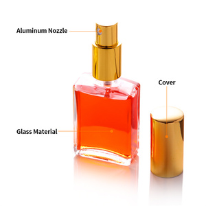 Vente en gros bon <span class=keywords><strong>prix</strong></span> 30ml 50ml 100ml vide luxe plat carré noir blanc verre transparent <span class=keywords><strong>Parfum</strong></span> vaporisateur <span class=keywords><strong>Parfum</strong></span> flacon - Product Image 4