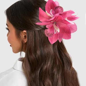 2025 nouvelle grande pince à cheveux hawaïenne tiare blanc artificiel pour les photos <span class=keywords><strong>de</strong></span> plage <span class=keywords><strong>de</strong></span> vacances disponibilité en gros - Product Image 3