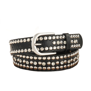 Cintura <span class=keywords><strong>Omen</strong></span> con Borchie, Cinture Vintage da Donna Multicolore con Borchie Argentate, Accessorio per la Vita in Stile Punk per Outfit Casual - Product Image 5