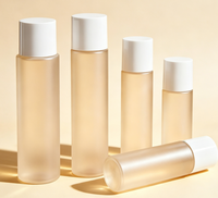 Botellas de Plástico PET Esmerilado Reutilizables, Juego de Envases Cosméticos Vacíos para Agua Floral, Tónico y Loción para el Cuidado de la Piel
