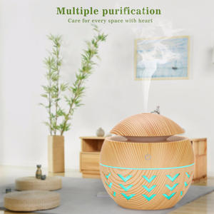 Wooden Aroma Diffuser Mini <b>Humidifier</b> With Led Light Usb Powered For Home Use Less Than 0.5L Capacity - Product Image 3