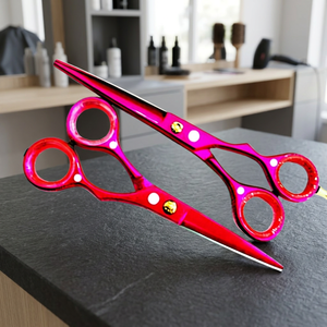 ASAP 2026 Ciseaux de barbier professionnels en acier poudré de 6 pouces, à manche long, pour droitiers, 30 dents, écologiques, logo personnalisé - Product Image 2