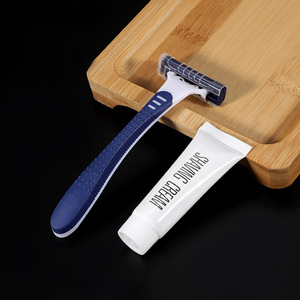 Maquinilla de afeitar ambiental con mango de goma azul de uso único para <span class=keywords><strong>hotel</strong></span> PARA USO HOTELERO - Product Image 6