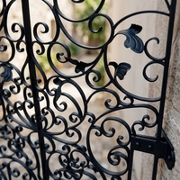 Fabricant de balustrades au design classique, en fer forgé cintrée, populaire pour les hôtels et les villas, résistante à la corrosion