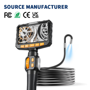 Caméra <span class=keywords><strong>endoscopique</strong></span> industrielle portable étanche IP67 avec écran IPS 5 pouces, tube rotatif bidirectionnel <span class=keywords><strong>pour</strong></span> tuyauterie automobile, grossissement numérique 2X - Product Image 1