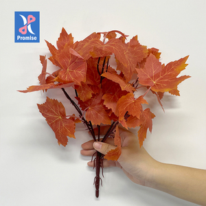 Hứa hẹn Hot Bán đẹp nhân tạo Loose duy nhất thân cây <span class=keywords><strong>Maple</strong></span> Leaf hoa cho trang trí nội thất trên Giáng sinh hoặc tốt nghiệp - Product Image 1