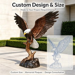 Statua <span class=keywords><strong>Aquila</strong></span> in Bronzo TREVI 120cm, Scultura <span class=keywords><strong>Aquila</strong></span> in Volo Realizzata a Mano con Fusione a Cera Persa per Giardini di Ville di Lusso - Product Image 3