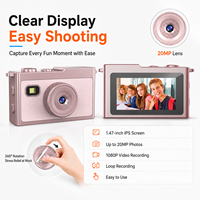 Appareil photo numérique portable mini DC50S, vidéo 2K, objectif rotatif CMOS 5MP, gyroscope au bout des doigts, forme de bouton, jouet pour enfants, Android OTG MicroSD