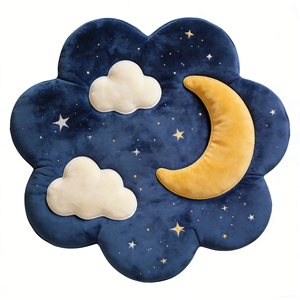 Alfombra de Juego para Bebés con Diseño de Cielo Estrellado, Luna y Nubes para la Habitación Infantil - Product Image 6