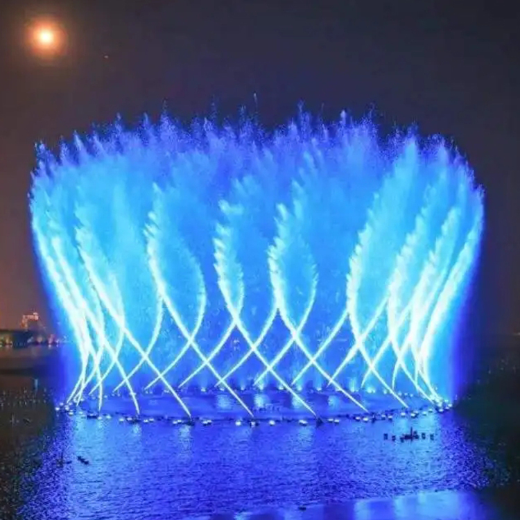 Light Dancing Fountain Large Water Music Fountain Show Led Colorful Water Performance for Government Project