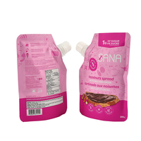 Sachets à bec verseur personnalisés en plastique de qualité alimentaire pour jus de fromage, sauce, miel, pâte de tomate