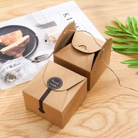 Cajas de Panadería de Papel Kraft Creativas y Personalizables, Cajas Multiusos para Postres, Nougat, Galletas, Dulces y Mini Pasteles, Empaque para Regalos