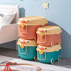 Large Plastic Toy <b>Storage</b> <b>Box</b> for Kids Room, Baby Clothes & Snack Organizer, Heavy-Duty Stackable <b>Storage</b> Bin with Lid - Product Image 6