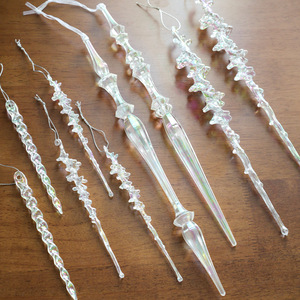 Hangende Heldere Acryl Kerstboom Ijspegel Opknoping Ornamenten Kerst Ijspegel Ornamenten Voor Kerstboom Decoraties Kerstmis Winter - Product Image 4