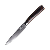 Couteau utilitaire Damas en acier VG10, lame 67 couches, manche en bois Pakka, outil de cuisine pour la maison, le barbecue, le camping en plein air, la randonnée, vente en gros