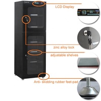 YUNBOSHI Armoire de séchage électrique pour caméras avec contrôle d'humidité, composants PLC, 185L, 30%-60% HR, 110/220V, durée de vie de 3 ans