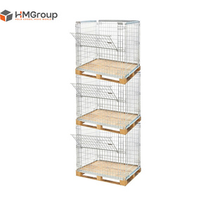 <span class=keywords><strong>Pallet</strong></span> in rete metallica pieghevole HM, durevole e impilabile, dimensioni conformi agli standard australiani - Product Image 4