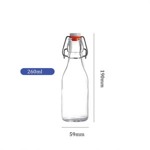 Mejor 8,5 oz DIY vidrio bebida cerveza Flip Top botellas Swing Top a prueba de fugas al por mayor Kombucha agua Kefir <span class=keywords><strong>Ginger</strong></span> <span class=keywords><strong>Ale</strong></span> - Product Image 3