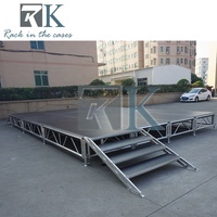 Scène portable en alliage d'aluminium avec escalier, plateforme modulaire, scène de concert