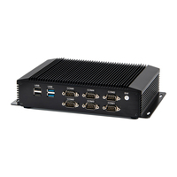 Eglobal Intel Core i7 4650U sin ventilador de doble núcleo Mini PC 6COM Dual LAN 8GB D3 Computadora de escritorio Win10 GPIO LPT Industrial Tiny PC
