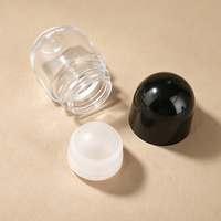 Bouteilles en verre pour cosmétiques de grande taille avec logo personnalisé, couleur personnalisée, 50 ml, avec bouchons à vis noirs, bille roulante en plastique