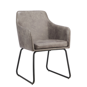 मिड सेंचुरी लक्ज़री स्टाइल इटैलियन डिज़ाइन कुर्सियाँ एलिगेंस हाई एंड मेटल आर्मरेस्ट मॉडर्न आयरन डाइनिंग चेयर - Product Image 1