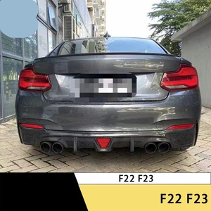 ดิฟฟิวเซอร์คาร์บอนไฟเบอร์ทรง MT สำหรับกันชนหลังรุ่น F22 F23 พร้อมไฟ สำหรับ BMW ซีรีส์ 2 F22 F23 ชุดแต่งรอบคัน ปี 2014-2019 - Product Image 4