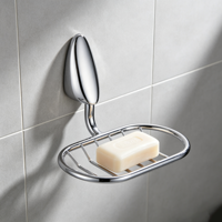 Porte-savon mural dissimulé en alliage de zinc, support de savon drainant anti-corrosion, finition chromée, accessoires de rangement pour salle de bain et douche