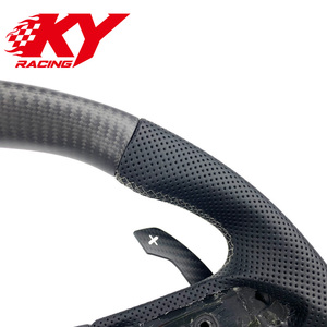 Volante Deportivo Personalizado de Fibra de Carbono Mate con Levas de Cambio para Audi RS3 RS4 S3 S4 S5 A3 A4 A5 A6 A7 A8 Q5 Q7 Q8 - Product Image 2