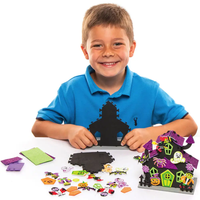 Kit de bricolage 3D pour maison dans l'arbre et citrouille d'Halloween Art et artisanat pour enfants avec feutre pour décorations de maison hantée
