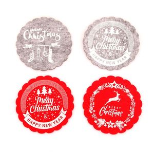 Decoration Supplies Xmas Mat Decor Home Craft Party Table Set Merry Christmas Cup Coasters - Product Image 3