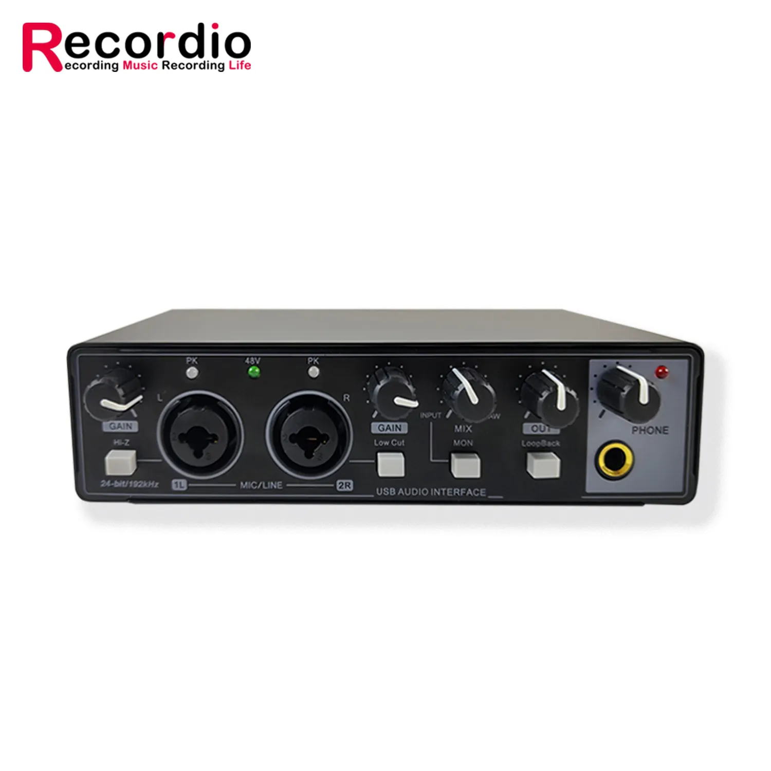 GAX-MD22 Recordio Hàng Mới Về Card Âm Thanh Studio Ghi Âm USB Giao Diện Âm Thanh Cho Máy Ghi Âm Pc Máy Tính Phát Trực Tiếp