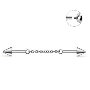 חדש 14 גרם f136 טיטניום cz שרשרת שורת טיטניום cz מצופה זהב פנימי מברך פנים עבור תכשיטי גוף החתונה של ילדים - Product Image 4