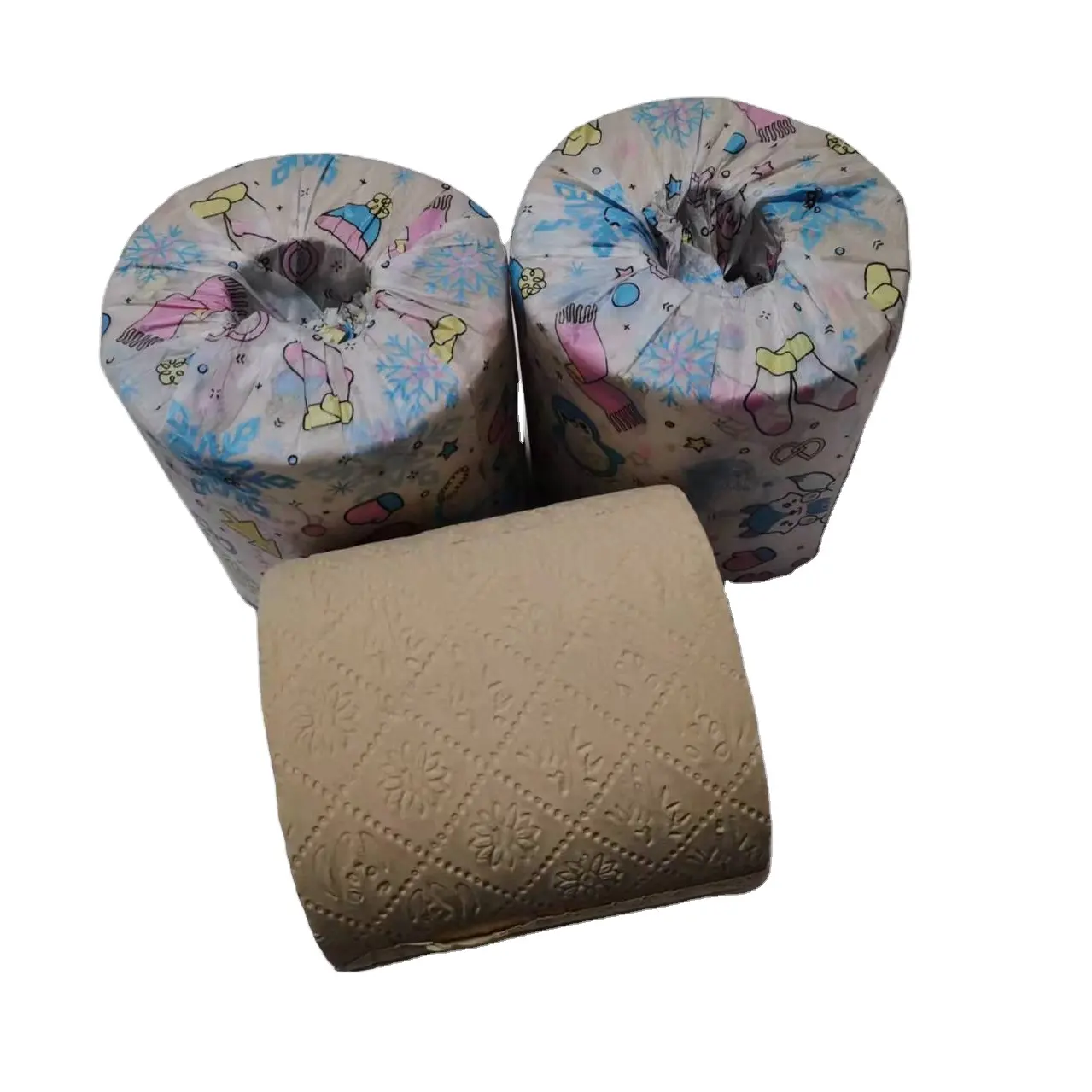 Custom Cheap Bamboo Printing Standard Roll 3 Ply Toilet Tissues Household Essentials