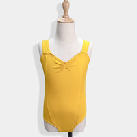 Justaucorps de ballet pour filles en coton noir justaucorps d'entraînement pour enfants avec robe tutu vente en gros