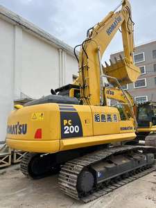 Excavatrices de taille moyenne Komatsu PC200 d'origine japonaise, 20 tonnes, excavatrices d'occasion de 20 tonnes, excavatrice hydraulique sur chenilles à vendre - Product Image 2