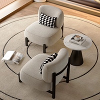 Fauteuil inclinable Zayshine en sherpa blanc, style italien moderne, pour salon, chambre, avec pieds en métal, fauteuil de détente, fauteuil de réception