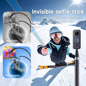 Ultra-Long 3 mètres Shadowstone Insta360X5 fibre de carbone panoramique sport caméra bâton Invisible Selfie Photo <span class=keywords><strong>Studio</strong></span> accessoires - Product Image 3