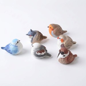 Statue d'oiseau en résine style bois, figurine d'oiseau rustique pour étagère, table, accent de décoration intérieure, cadeau, vente en gros - Product Image 1