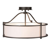 Luminaire de plafond suspendu en fer de style farmhouse, luminaire de plafond semi-encastré pour chambre à coucher, style mid-century