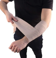 Bandage élastique de 6 pouces de haut avec clip en aluminium Consommables imperméables Bande médicale auto-adhésive Paquet de pansement de guérison de gaze
