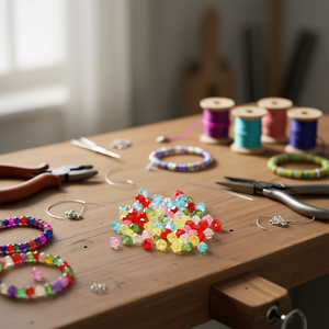 Perline Bicono Sfaccettate Multicolore Ilan 8mm 15g per Creazione di Gioielli e Artigianato - Product Image 3