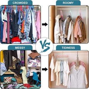 Inthetrend Clothing Organizer 9 Hole Magic 360 Rotating PP Plastic Injection Molded Multi-Functional Folding Wall Mounted - Product Image 4