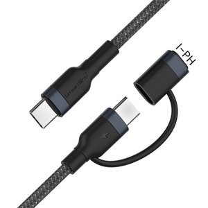 Cable de Carga Rápida PD 3.6A 2 en 1 Portátil, Premium, Duradero, de Nailon Trenzado, USB <span class=keywords><strong>C</strong></span> a Tipo <span class=keywords><strong>C</strong></span> para iPhone, Samsung, XM - Product Image 2